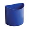 Safco 7 gal Half-Round Indoor Plastic Can, Black; Blue, Open Top, Plastic, 17.5 in 9928BB - alternate 3